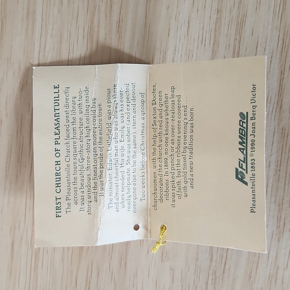 Vtg First Church Of Pleasantville Lamp Pleasantville 1893 An 1890's Christmas - Picture 10 of 11